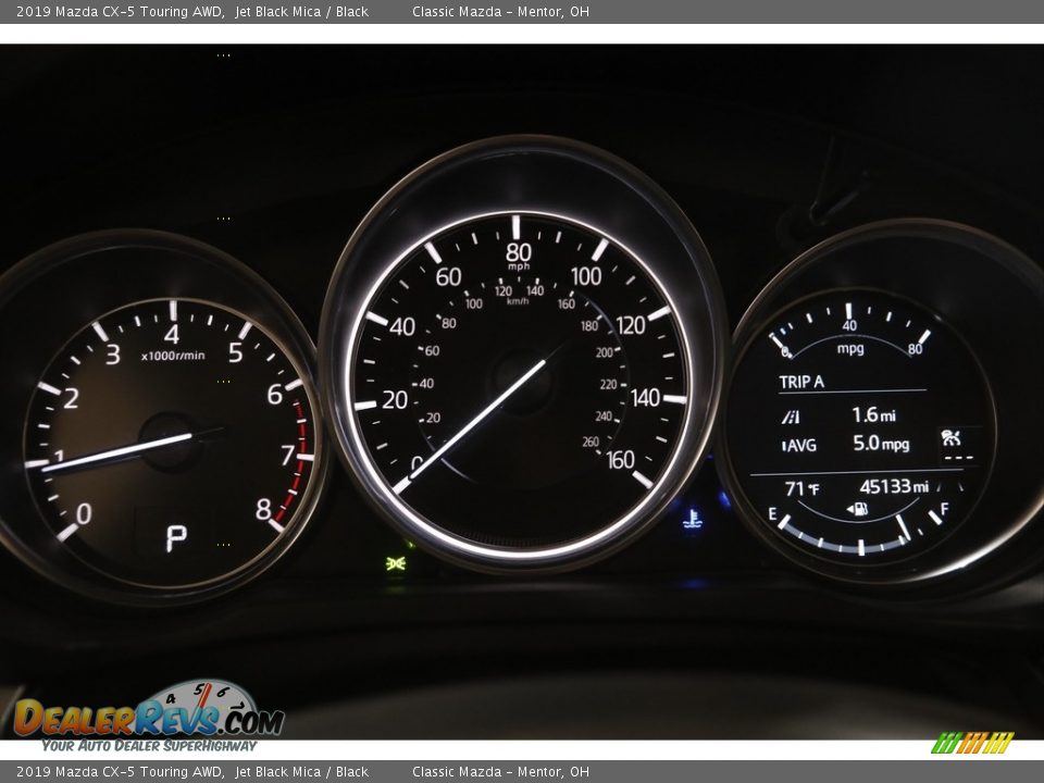 2019 Mazda CX-5 Touring AWD Jet Black Mica / Black Photo #8