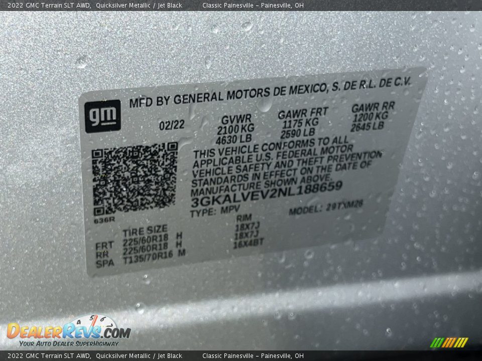 2022 GMC Terrain SLT AWD Quicksilver Metallic / Jet Black Photo #35