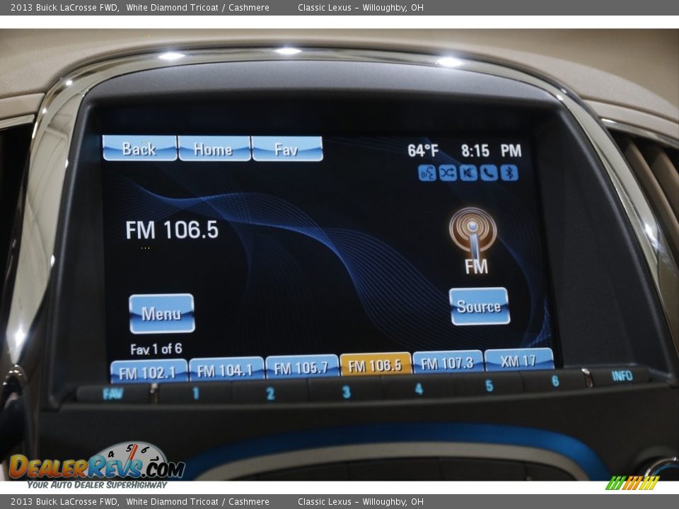 2013 Buick LaCrosse FWD White Diamond Tricoat / Cashmere Photo #10