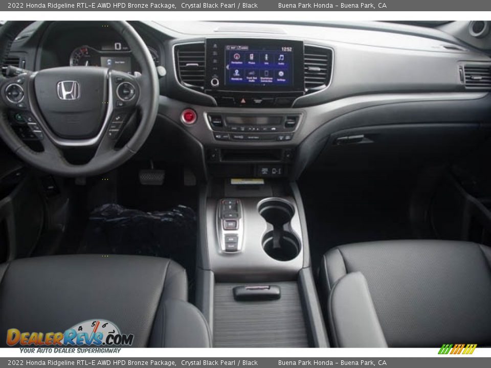 Dashboard of 2022 Honda Ridgeline RTL-E AWD HPD Bronze Package Photo #19