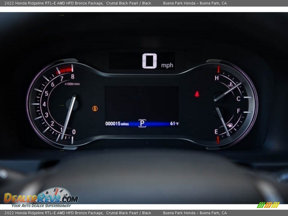 2022 Honda Ridgeline RTL-E AWD HPD Bronze Package Gauges Photo #20