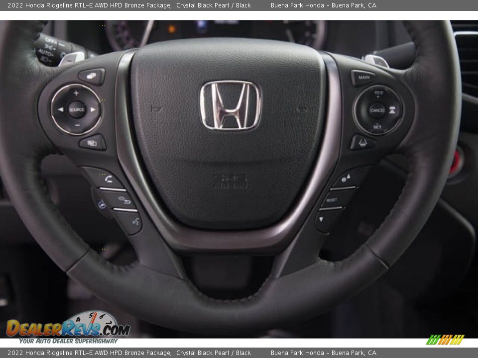 2022 Honda Ridgeline RTL-E AWD HPD Bronze Package Steering Wheel Photo #21