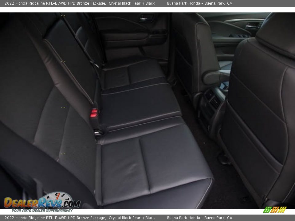 Rear Seat of 2022 Honda Ridgeline RTL-E AWD HPD Bronze Package Photo #30