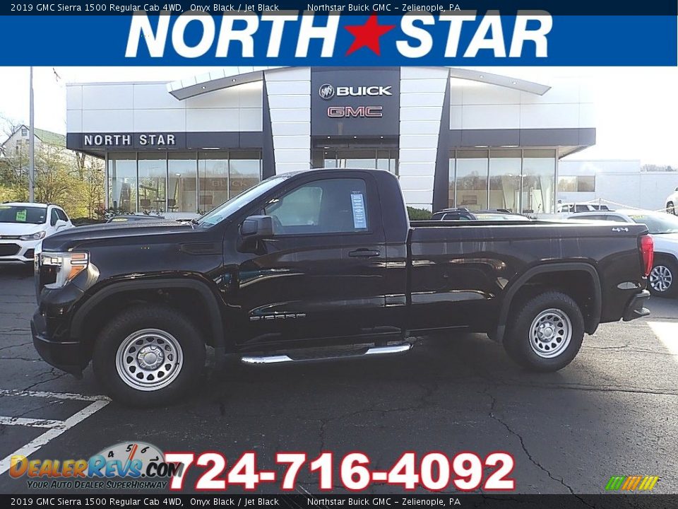 2019 GMC Sierra 1500 Regular Cab 4WD Onyx Black / Jet Black Photo #1