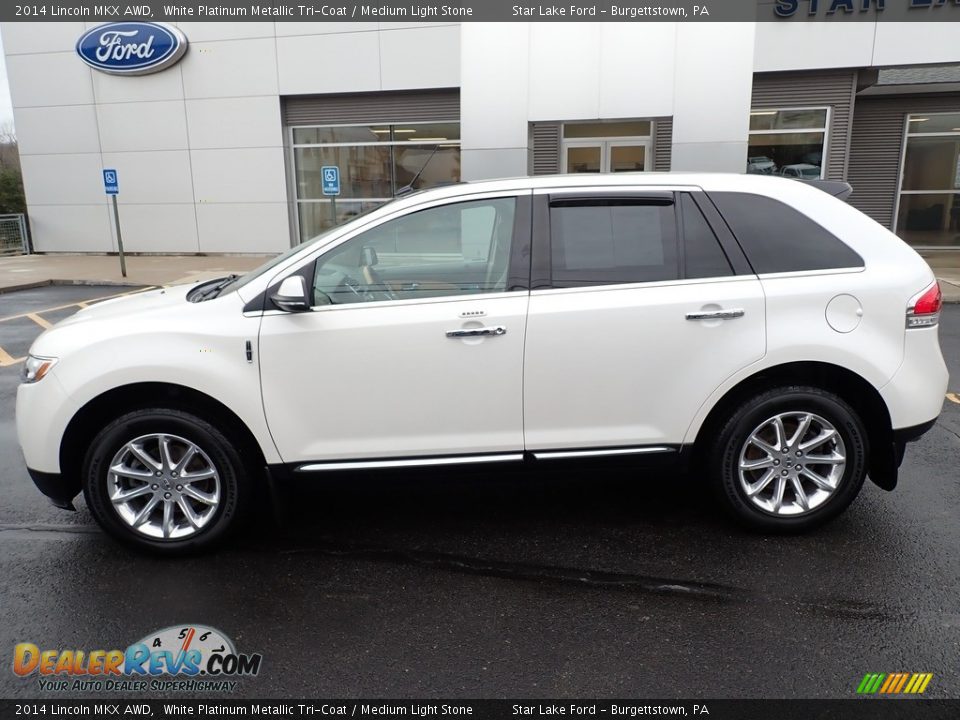 White Platinum Metallic Tri-Coat 2014 Lincoln MKX AWD Photo #2