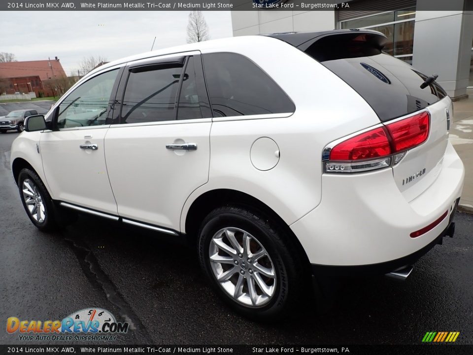 2014 Lincoln MKX AWD White Platinum Metallic Tri-Coat / Medium Light Stone Photo #3