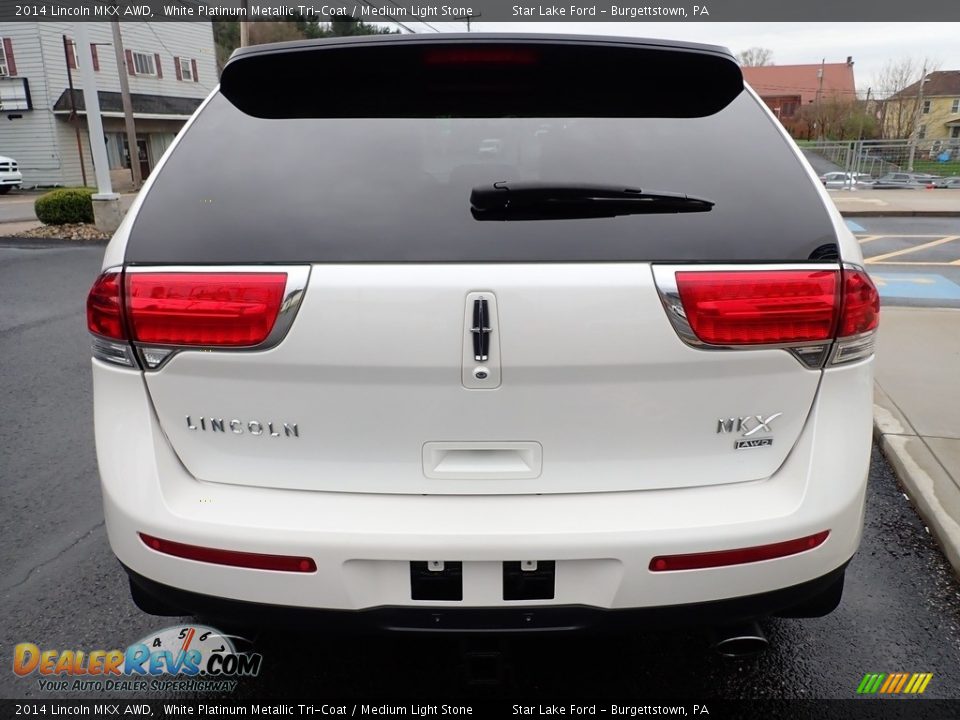 2014 Lincoln MKX AWD White Platinum Metallic Tri-Coat / Medium Light Stone Photo #4