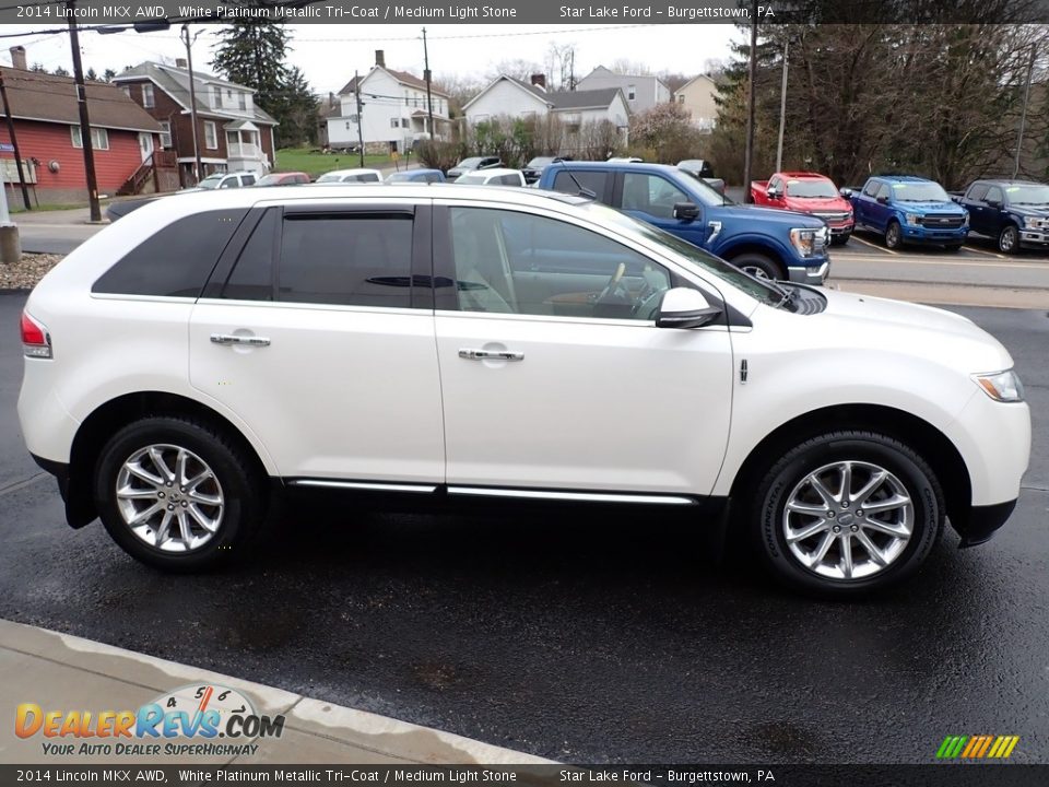 White Platinum Metallic Tri-Coat 2014 Lincoln MKX AWD Photo #7