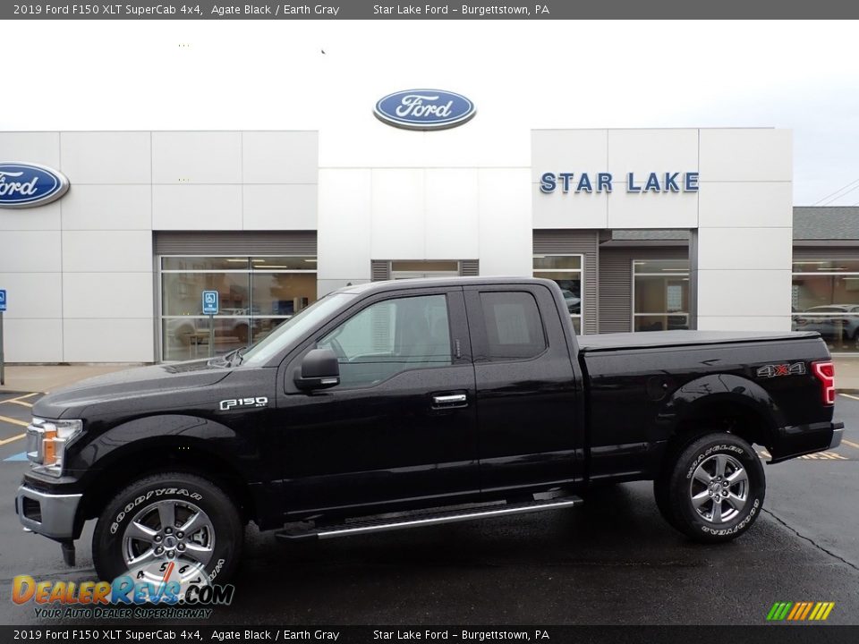 2019 Ford F150 XLT SuperCab 4x4 Agate Black / Earth Gray Photo #1