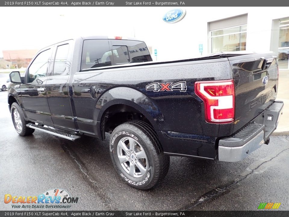 2019 Ford F150 XLT SuperCab 4x4 Agate Black / Earth Gray Photo #3