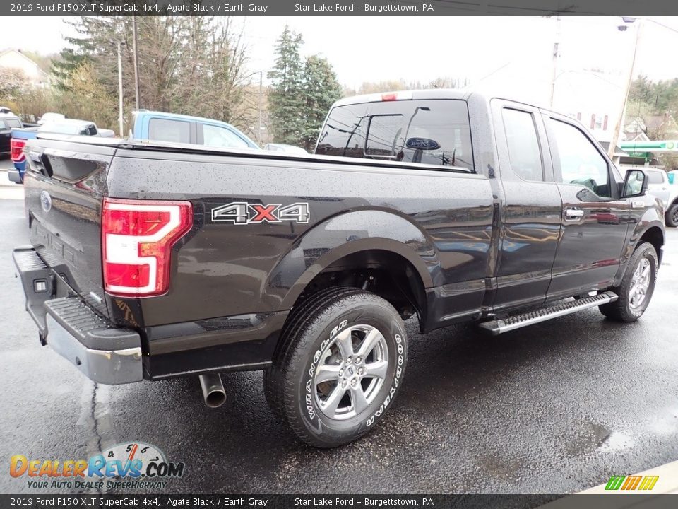 2019 Ford F150 XLT SuperCab 4x4 Agate Black / Earth Gray Photo #6