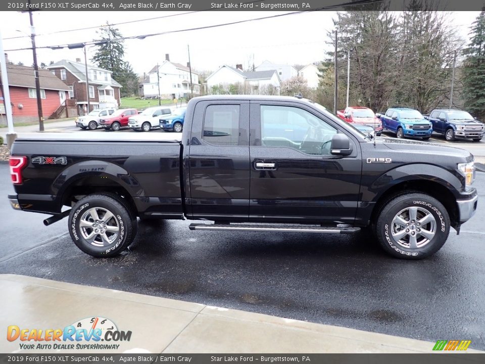 2019 Ford F150 XLT SuperCab 4x4 Agate Black / Earth Gray Photo #7