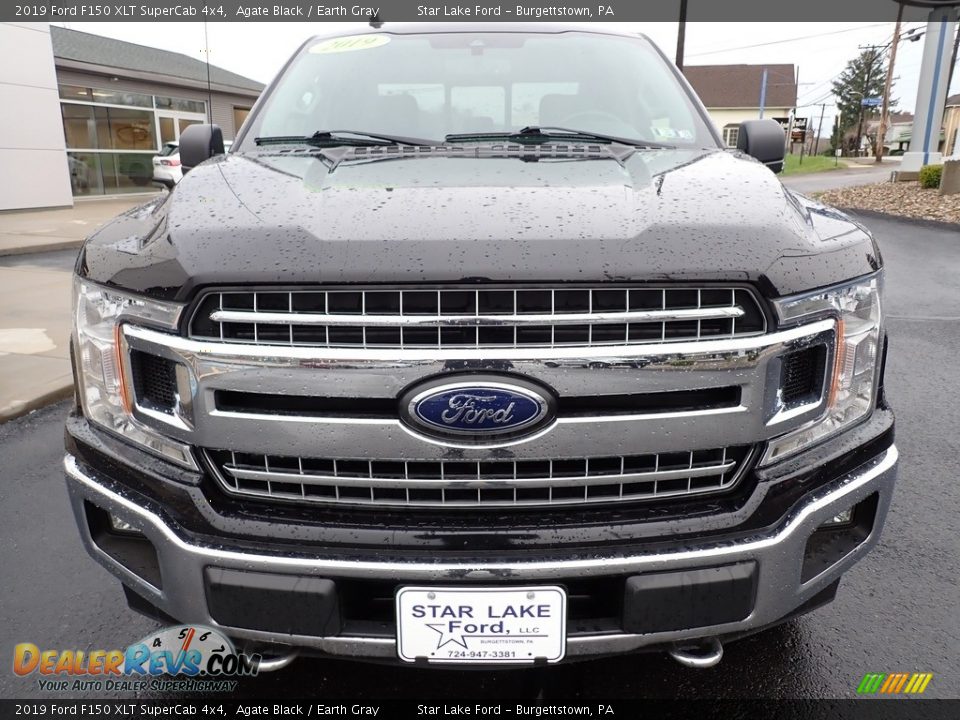 2019 Ford F150 XLT SuperCab 4x4 Agate Black / Earth Gray Photo #9