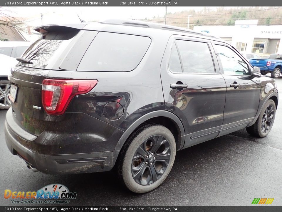 2019 Ford Explorer Sport 4WD Agate Black / Medium Black Photo #3