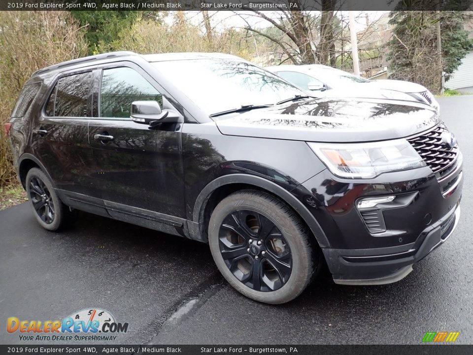 2019 Ford Explorer Sport 4WD Agate Black / Medium Black Photo #4