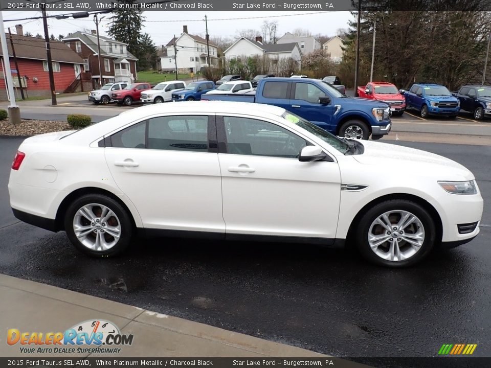 White Platinum Metallic 2015 Ford Taurus SEL AWD Photo #7