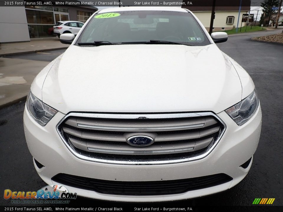 White Platinum Metallic 2015 Ford Taurus SEL AWD Photo #9