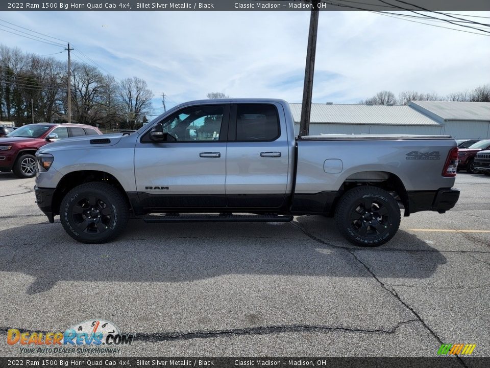 2022 Ram 1500 Big Horn Quad Cab 4x4 Billet Silver Metallic / Black Photo #8