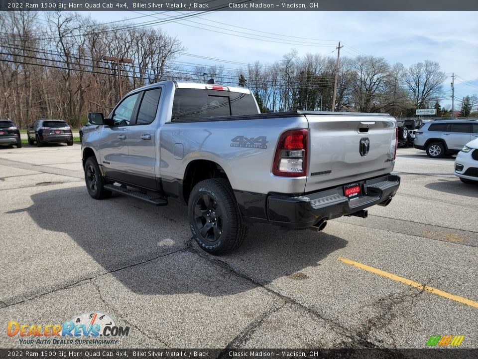 2022 Ram 1500 Big Horn Quad Cab 4x4 Billet Silver Metallic / Black Photo #9