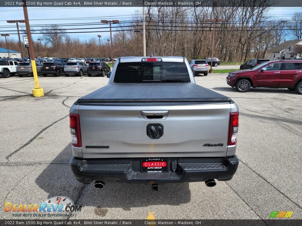 2022 Ram 1500 Big Horn Quad Cab 4x4 Billet Silver Metallic / Black Photo #10