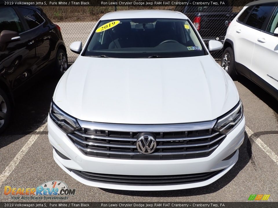 2019 Volkswagen Jetta S Pure White / Titan Black Photo #2