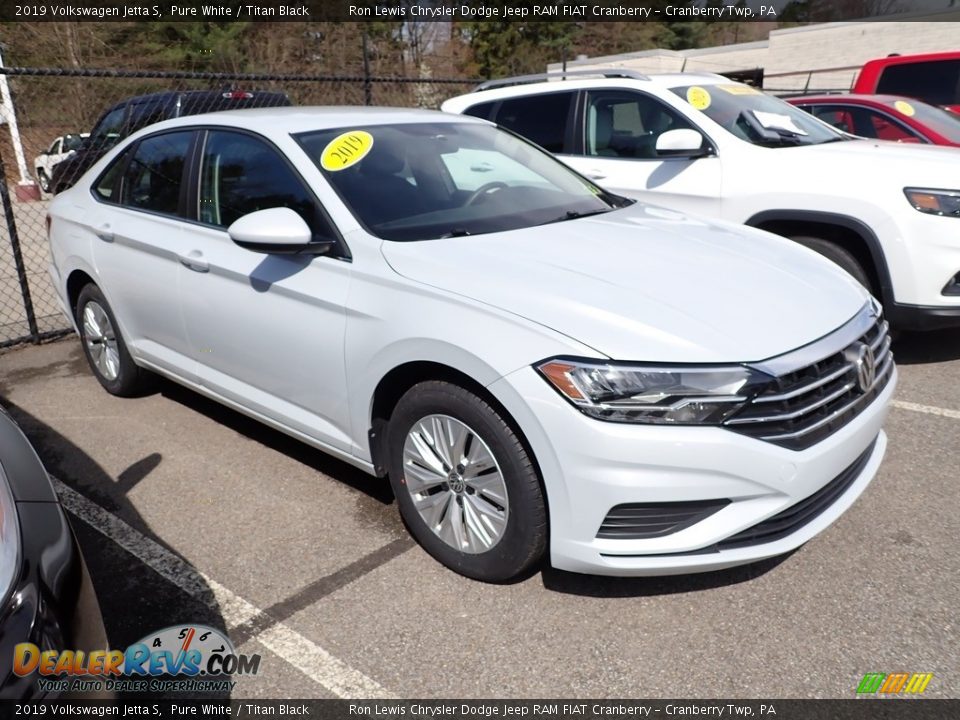 2019 Volkswagen Jetta S Pure White / Titan Black Photo #3