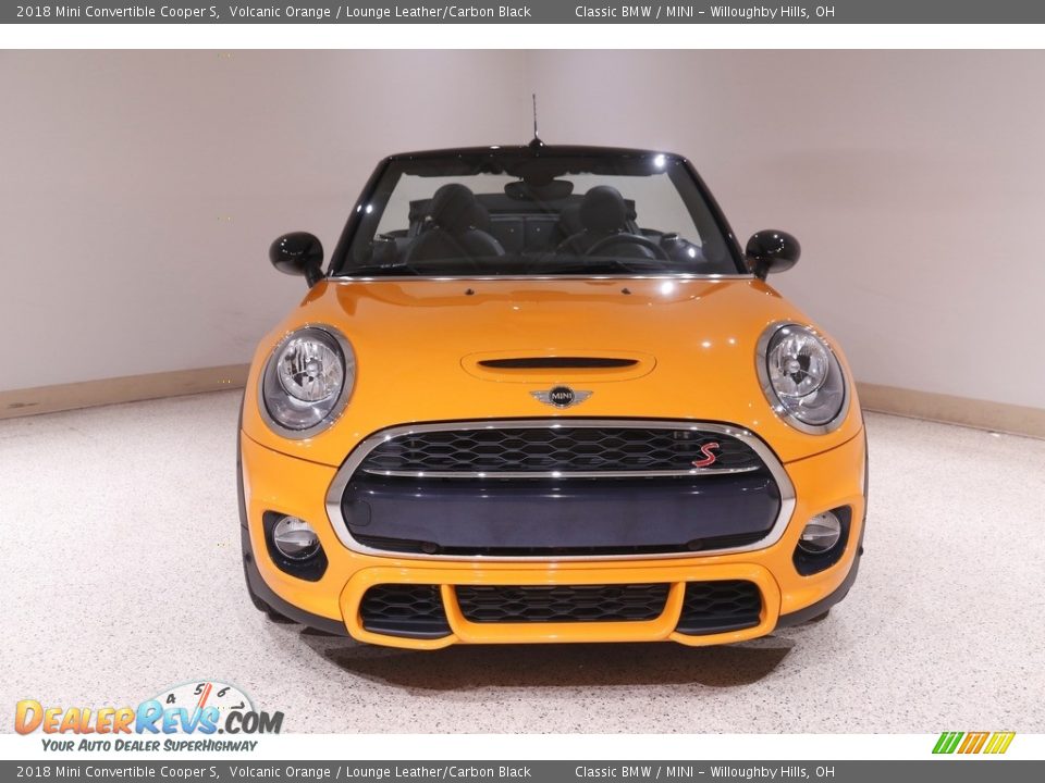 2018 Mini Convertible Cooper S Volcanic Orange / Lounge Leather/Carbon Black Photo #3