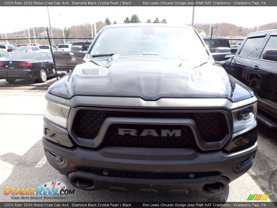 2020 Ram 1500 Rebel Crew Cab 4x4 Diamond Black Crystal Pearl / Black Photo #2