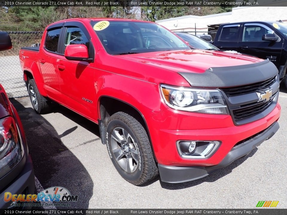 2019 Chevrolet Colorado Z71 Crew Cab 4x4 Red Hot / Jet Black Photo #3