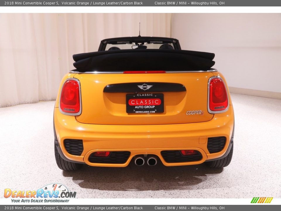 2018 Mini Convertible Cooper S Volcanic Orange / Lounge Leather/Carbon Black Photo #20