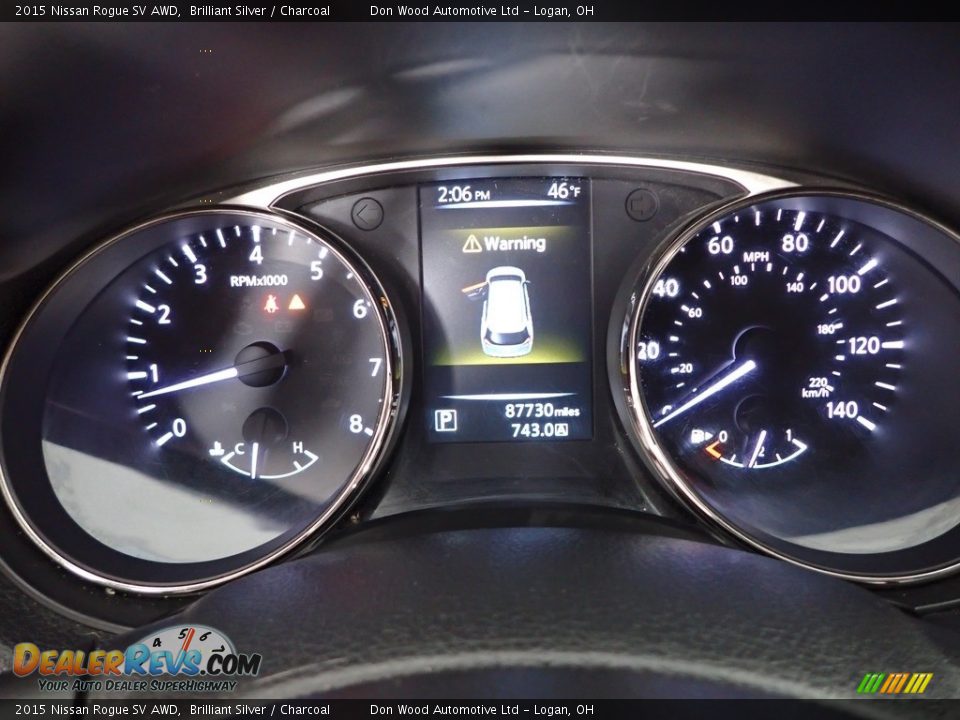 2015 Nissan Rogue SV AWD Brilliant Silver / Charcoal Photo #21