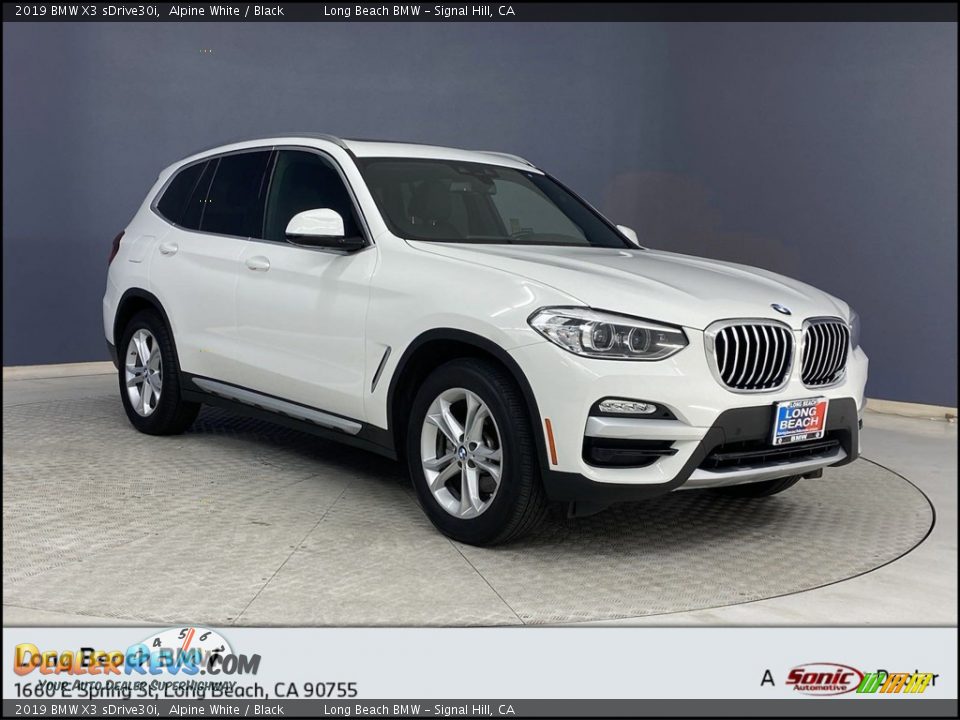 2019 BMW X3 sDrive30i Alpine White / Black Photo #1