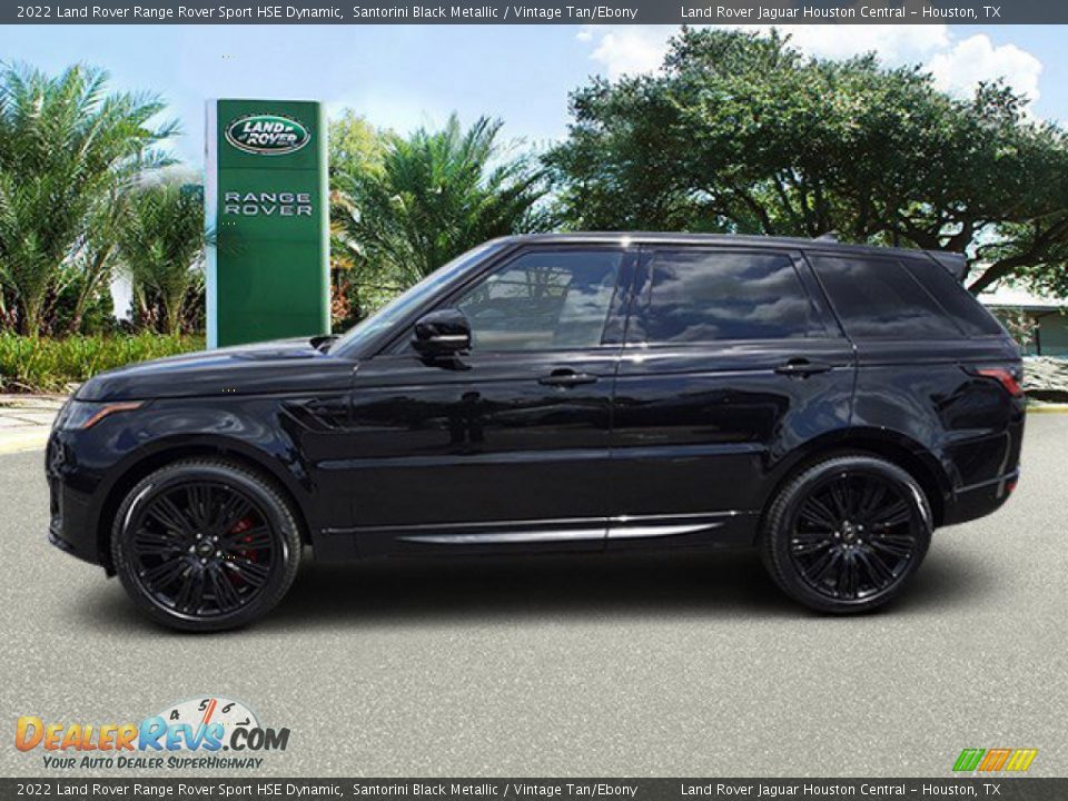 2022 Land Rover Range Rover Sport HSE Dynamic Santorini Black Metallic / Vintage Tan/Ebony Photo #6