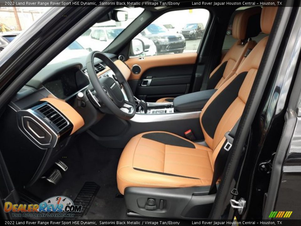 2022 Land Rover Range Rover Sport HSE Dynamic Santorini Black Metallic / Vintage Tan/Ebony Photo #15