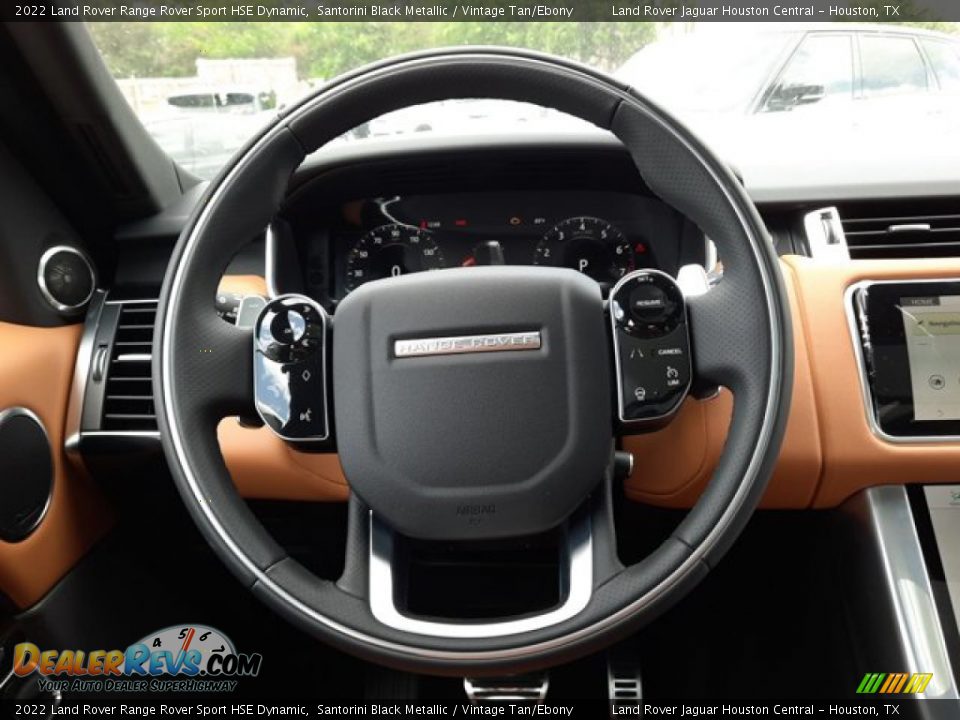 2022 Land Rover Range Rover Sport HSE Dynamic Santorini Black Metallic / Vintage Tan/Ebony Photo #16