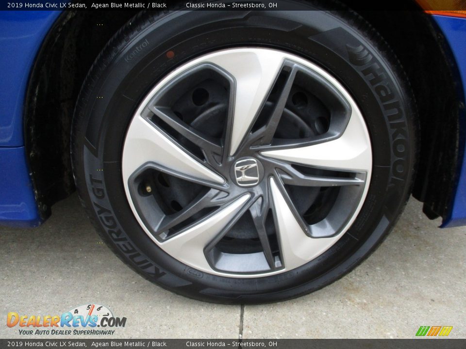 2019 Honda Civic LX Sedan Agean Blue Metallic / Black Photo #5