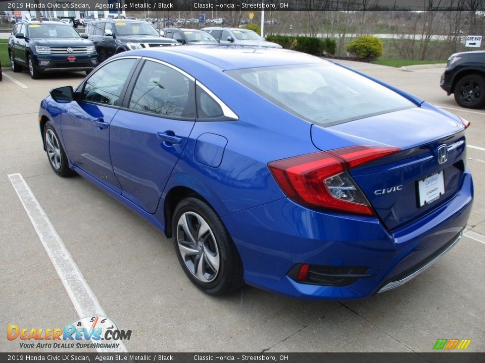 2019 Honda Civic LX Sedan Agean Blue Metallic / Black Photo #9