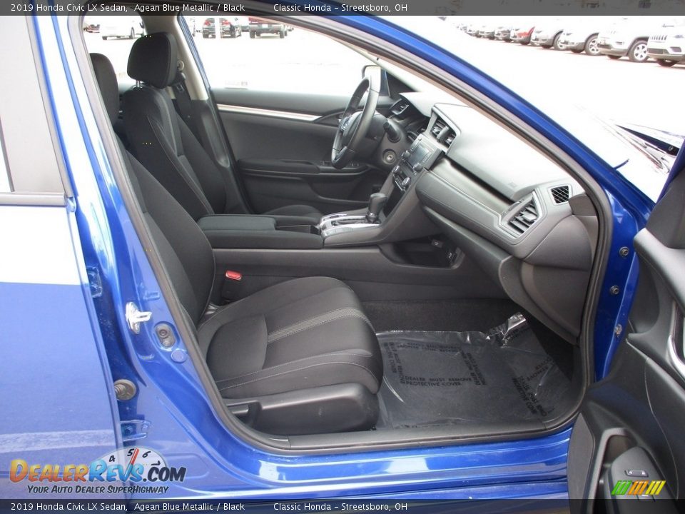 2019 Honda Civic LX Sedan Agean Blue Metallic / Black Photo #15