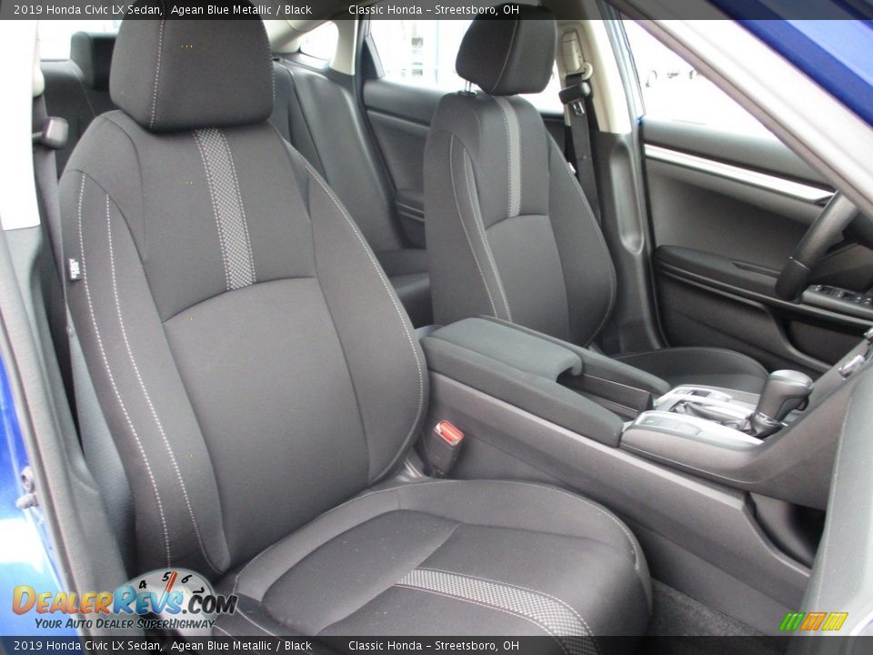 2019 Honda Civic LX Sedan Agean Blue Metallic / Black Photo #16