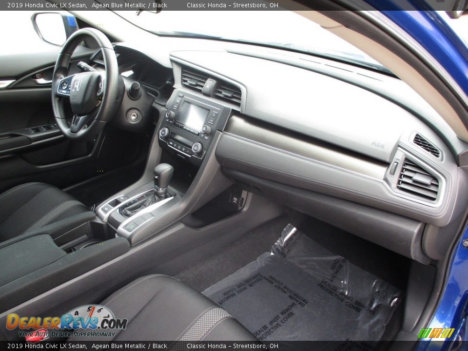 2019 Honda Civic LX Sedan Agean Blue Metallic / Black Photo #17