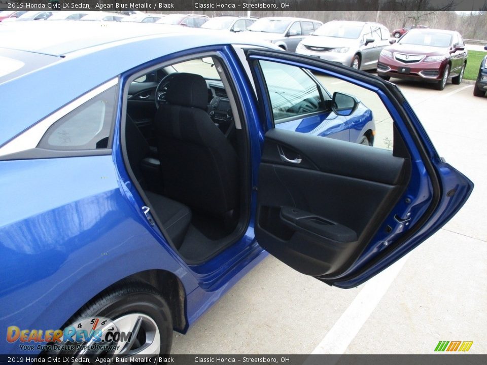 2019 Honda Civic LX Sedan Agean Blue Metallic / Black Photo #18