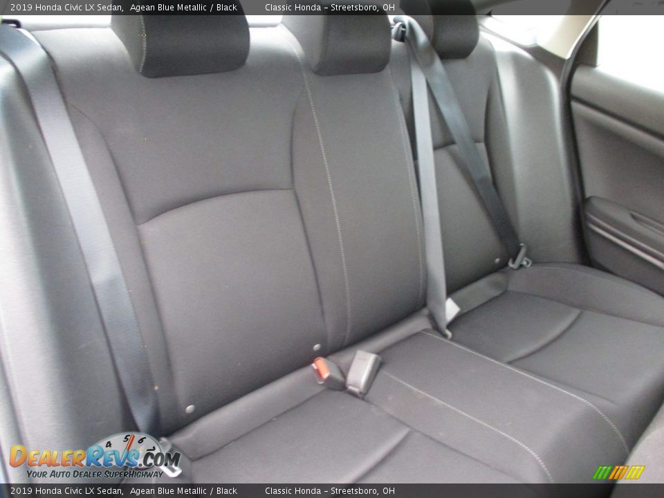 2019 Honda Civic LX Sedan Agean Blue Metallic / Black Photo #20