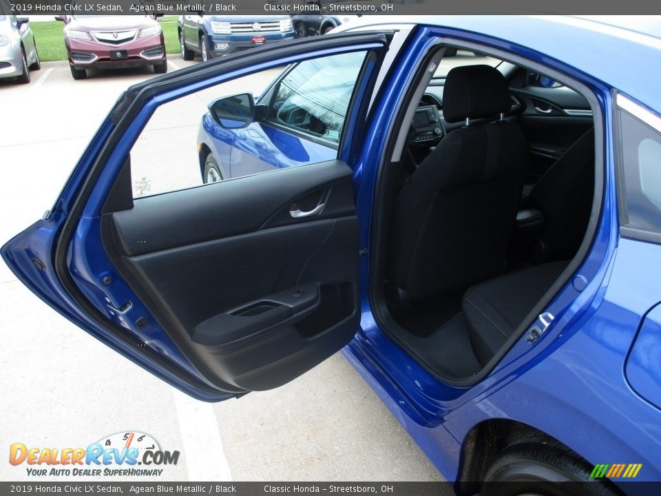 2019 Honda Civic LX Sedan Agean Blue Metallic / Black Photo #21