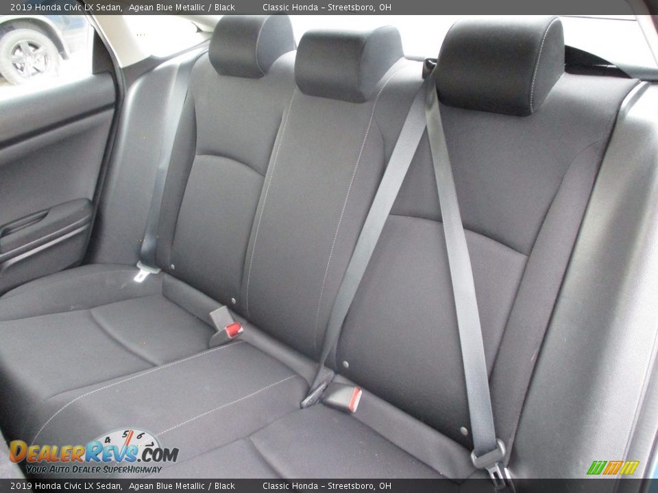 2019 Honda Civic LX Sedan Agean Blue Metallic / Black Photo #23