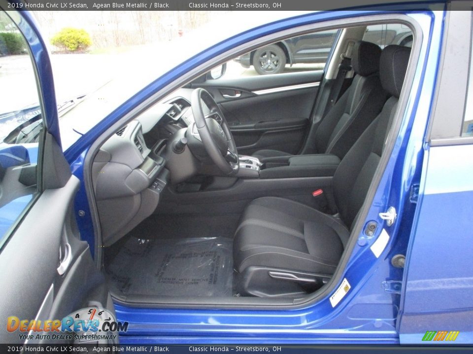 2019 Honda Civic LX Sedan Agean Blue Metallic / Black Photo #25