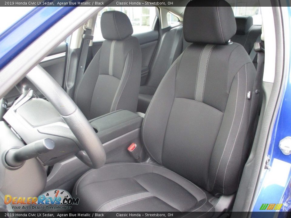 2019 Honda Civic LX Sedan Agean Blue Metallic / Black Photo #26