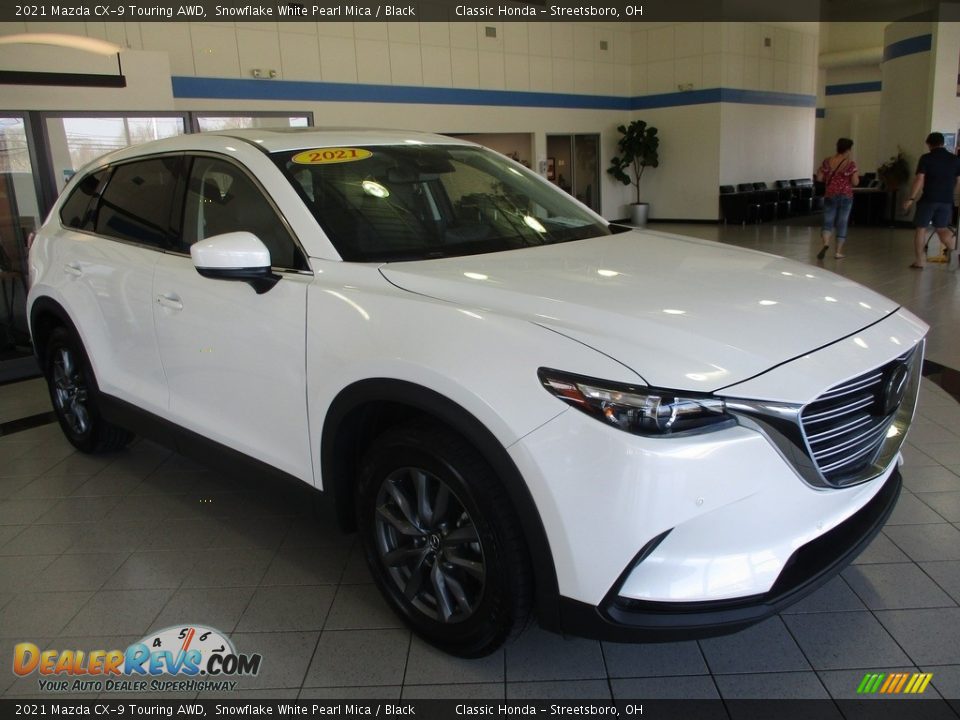 2021 Mazda CX-9 Touring AWD Snowflake White Pearl Mica / Black Photo #3