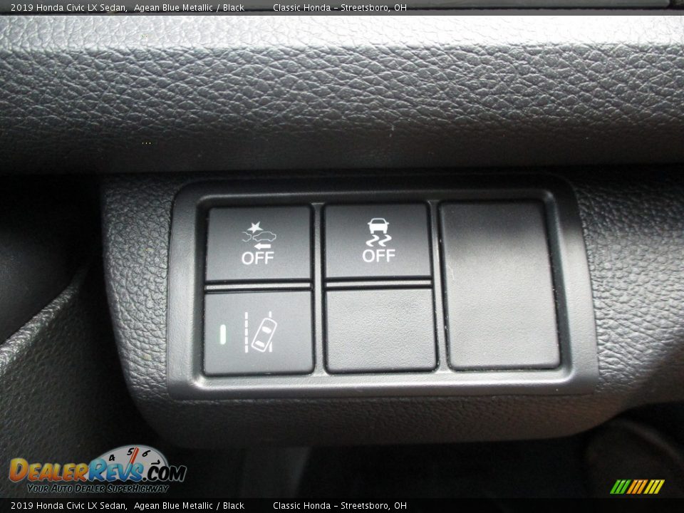 2019 Honda Civic LX Sedan Agean Blue Metallic / Black Photo #31