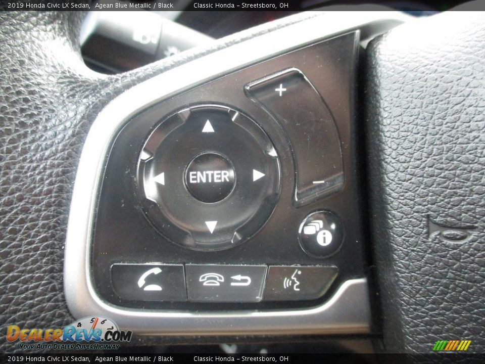 2019 Honda Civic LX Sedan Agean Blue Metallic / Black Photo #32