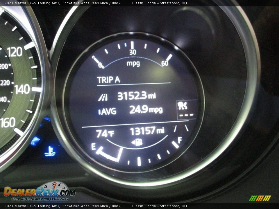 2021 Mazda CX-9 Touring AWD Snowflake White Pearl Mica / Black Photo #34